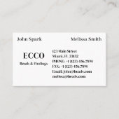 Business Monogram Eenvoudige Basis Klassieker Visitekaartje (Voorkant)