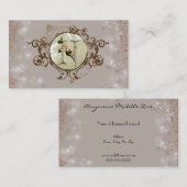 Business Monogram Roos Card N Visitekaartje (Voorkant / Achterkant)