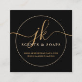 Business Monogram Script Logo Klant Bedankt Informatiekaartje (Voorkant)