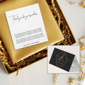 Business Monogram Script Logo Klant Bedankt Kaart