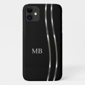Business Monogram van Cool Modern Mannen Case-Mate iPhone Case (Achterkant)