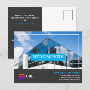 Business Moving Aankondiging Briefkaart