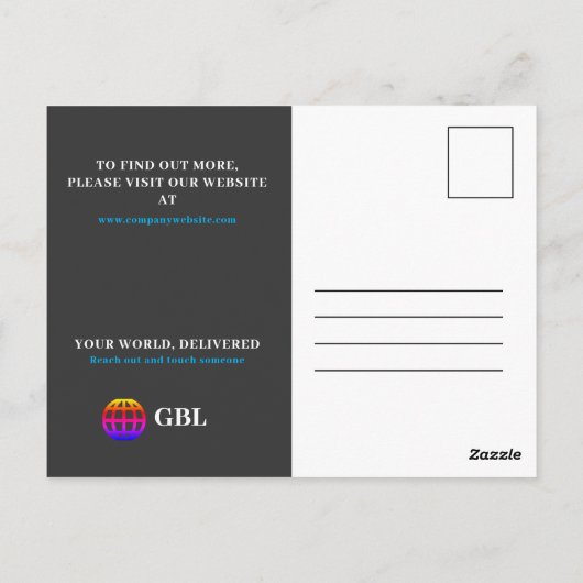 Business Moving Aankondiging Briefkaart (Achterkant)