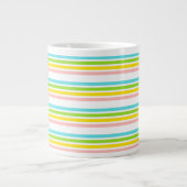 Business Multicolor Stripe Tea Grote Koffiekop (Voorkant)