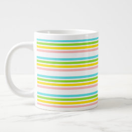 Business Multicolor Stripe Tea Grote Koffiekop