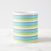 Business Multicolor Stripe Tea Grote Koffiekop (Voorkant)