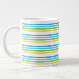 Business Multicolor Stripe Tea Grote Koffiekop