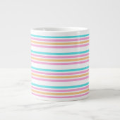 Business Multicolor Stripe Tea Grote Koffiekop (Voorkant)