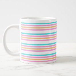 Business Multicolor Stripe Tea Grote Koffiekop