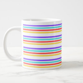 Business Multicolor Stripe Tea Grote Koffiekop