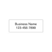 Business Name and Phone Number Basic Template Zelfinktende Stempel (Design)