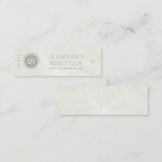 Business Name Clothing Price Size Hang Label Marbl (Voorkant / Achterkant)