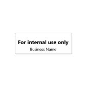Business Name For Internal Use Only Zelfinktende Stempel (Design)