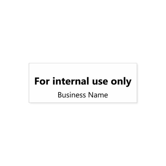 Business Name For Internal Use Only Zelfinktende Stempel (Design)