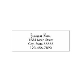 Business Name in Handwriting Font & Return Address Zelfinktende Stempel