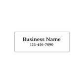 Business Name Phone Number Basic Template Zelfinktende Stempel (Design)