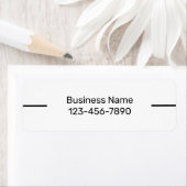 Business Name Phone Number Black and White Etiket (Insitu)