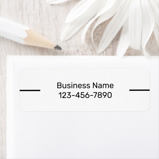 Business Name Phone Number Black and White Etiket (Insitu)