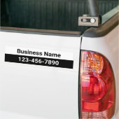 Business Name Phone Number Black White Promotional Bumpersticker (Op Truck)