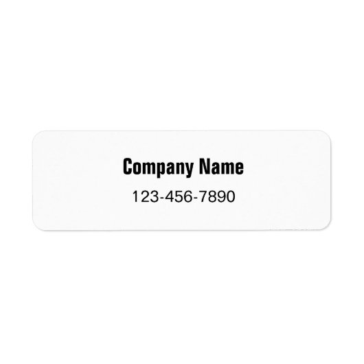Business Name Phone Number Product Packaging Label (Voorkant)