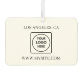 Business Name QR Code Contact Info Custom Luchtverfrisser (Achterkant)