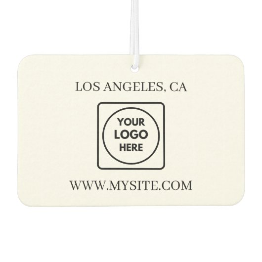 Business Name QR Code Contact Info Custom Luchtverfrisser (Voorkant)