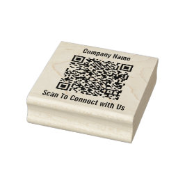 Business Name Scan om QR Code Sjabloon te verbinde Rubberstempel
