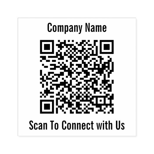 Business Name Scan om QR Code Sjabloon te verbinde Rubberstempel (Afrduk)