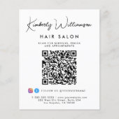 Business Name Signature Script QR Code Flyer (Voorkant)