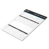 Business Name Simple Meeting Agenda Notepad Notitieblok (Schuin)