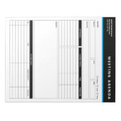 Business Name Simple Meeting Agenda Notepad Notitieblok (Voorkant)