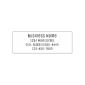 Business Name Simple Return Address & Phone Number Zelfinktende Stempel (Design)
