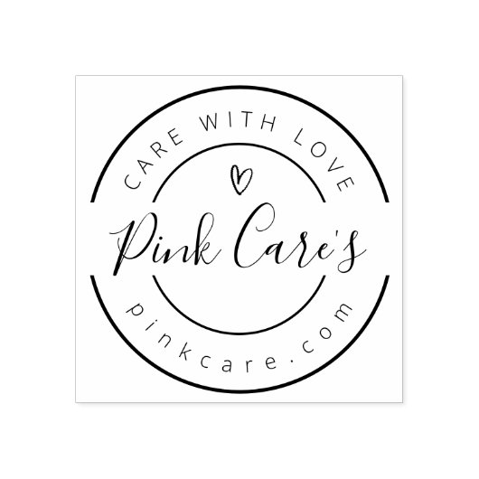 Business Name, Slogan and Website Rubberstempel (Afrduk)