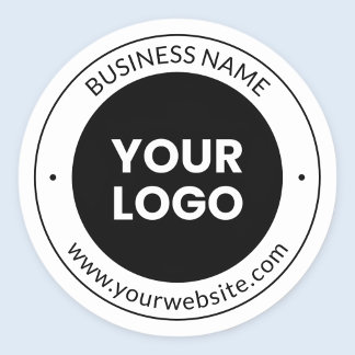 Business Name & Website or Slogan, Thank You Etc. Ronde Sticker