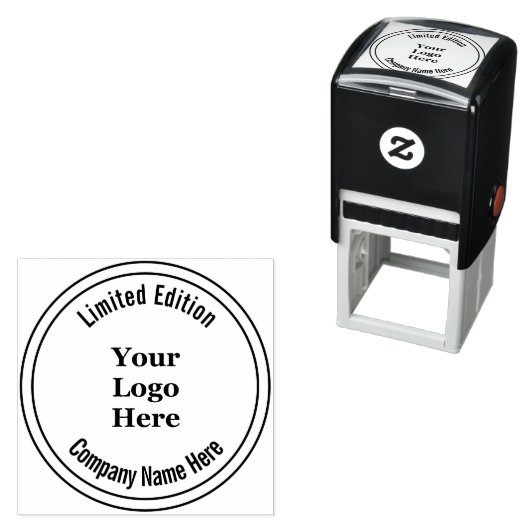 Business Name Your Logo Here Limited Edition Zelfinktende Stempel (In situ)
