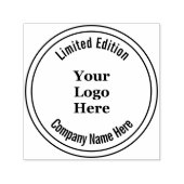 Business Name Your Logo Here Limited Edition Zelfinktende Stempel (Design)
