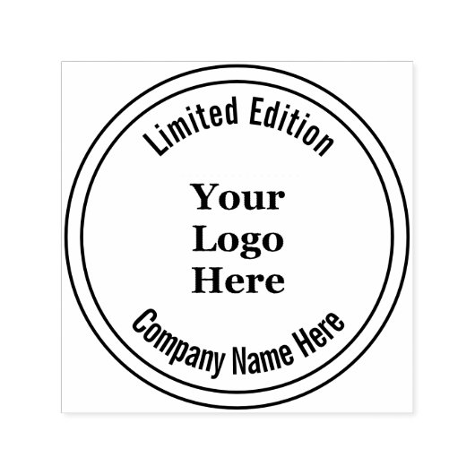 Business Name Your Logo Here Limited Edition Zelfinktende Stempel (Design)