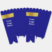 Business Navy Blauw en Goud Uw Logo Hier Bedankdoosjes (Ongevouwen)