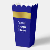 Business Navy Blauw en Goud Uw Logo Hier Bedankdoosjes (Voorkant)