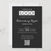 Business Networking Dinner Event Logo QR Code Kaart (Voorkant)