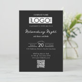 Business Networking Dinner Event Logo QR Code Kaart (Staand voorkant)