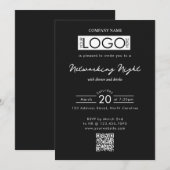 Business Networking Dinner Event Logo QR Code Kaart (Voorkant / Achterkant)