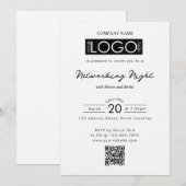 Business Networking Dinner Event Logo QR Code Kaart (Voorkant / Achterkant)