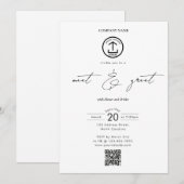 Business Networking Dinner Event Logo Script Kaart (Voorkant / Achterkant)