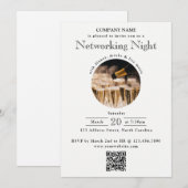Business Networking Dinner Event Photo QR Code Kaart (Voorkant / Achterkant)