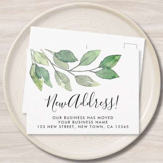 Business New Address Moving Aankondigingskaart