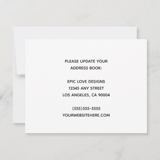 Business New Address Moving Announance Aankondiging (Achterkant)