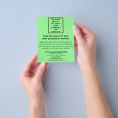 Business New Product of Service Light Green Flyer (Hand)