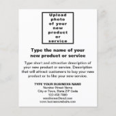 Business New Product of Service op zwart-wit Flyer (Voorkant)