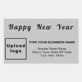 Business New Year Grey Rectangle Sticker (Voorkant)